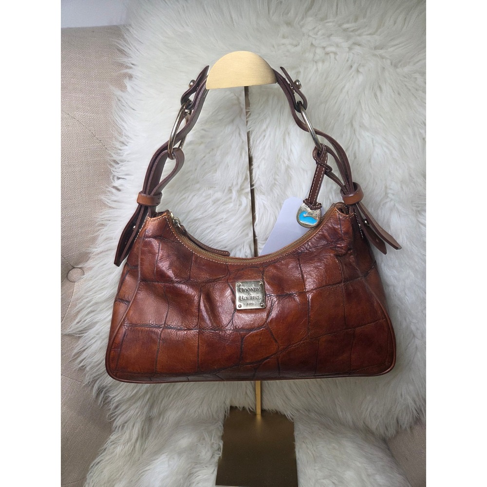 DB104 Dooney & Bourke croc embossed shoulder bag
